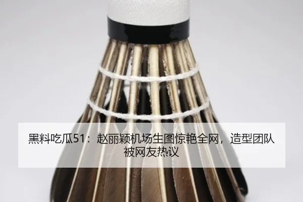 黑料吃瓜51：赵丽颖机场生图惊艳全网，造型团队被网友热议